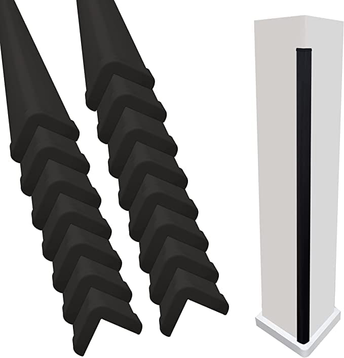 Rubber Bond Wall Corner Guard Edge Protector 1x1x36 inch Baby Proofing