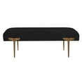 thumbnail image 3 of TOV Furniture Brno Black Velvet Bench with Gold Legs, 3 of 7