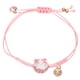 thumbnail image 1 of Pulsera trenzada de gato tejida a mano para amigos y niños (rosa), 1 of 8