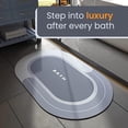 thumbnail image 2 of Super Absorbent Non-Slip mat, Quick Drying Bath mat and Dirt Resistant Bathroom Rug for Shower, Sink and Bathtub - 17" x 27" (Light Gray), 2 of 6