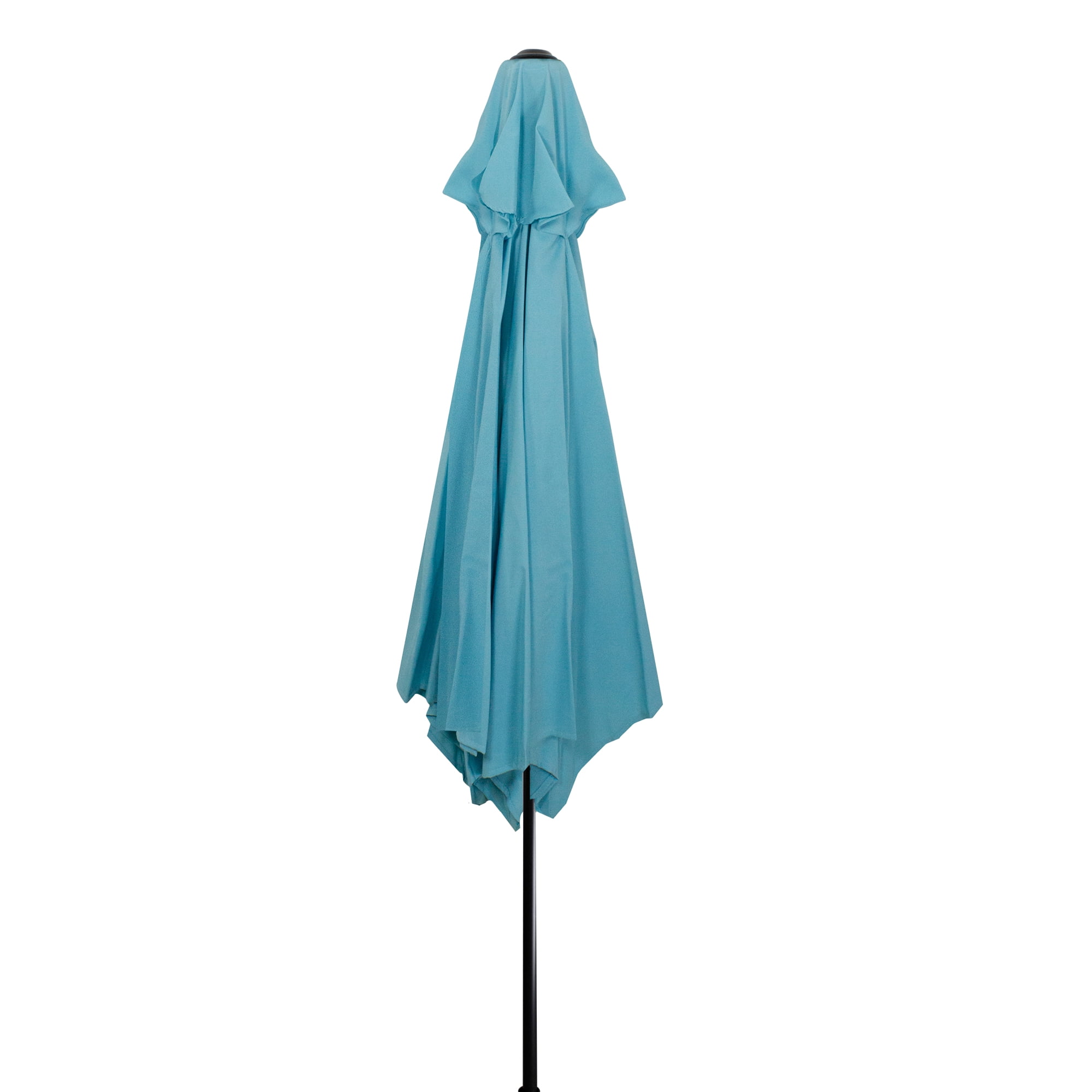 Northlight 9' Outdoor Patio Market Umbrella with Hand Crank and Tilt - Turquoise Blue