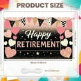 thumbnail image 2 of Pink Heart Theme Retirement Banner Gold Stars Design Happy Retirement Display Glittery  Black Background Retirement Party Backdrop for Retirement Party Indoor Celebration Photo Shoot, 2 of 8