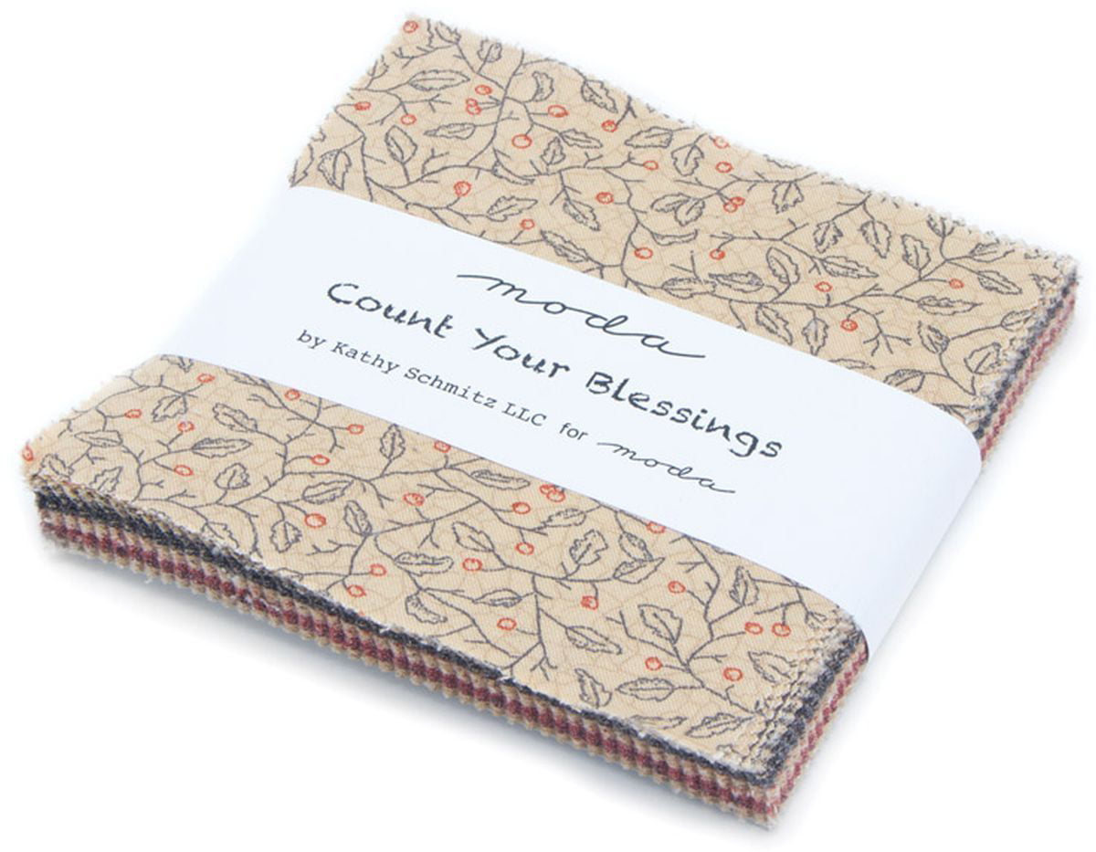 Home Mini Charm Pack by Kathy Schmitz; 42-2.5 Inch Precut Fabric Quilt Squares