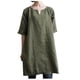 thumbnail image 1 of Gibobby Playera&nbsp;Moda Tops Camiseta para mujerSolid DailyLoose Fashion Top（Verdinegro， XXL), 1 of 5