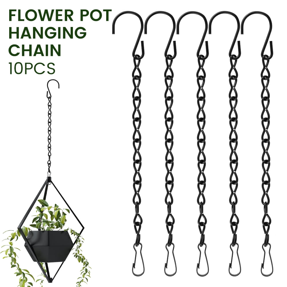 Pluokvzr 10pcs Replacement Hanging Chains 9.5 Steel Hanging Basket