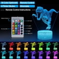 thumbnail image 2 of Lámpara de dinosaurio, luz nocturna de dinosaurio 3D para niños, 16 colores, control remoto y táctil inteligente, luz nocturna LED regulable para dormitorio, juguetes para niños y regalos de cumpleaño, 2 of 5