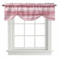 thumbnail image 2 of Pink and White Abstract Tie Up Valances Curtain, Adjustable Kitchen Mottled Oil Painting Texture Modern Valances for Windows Decor, Rod Pocket Short Curtains Set for Bedroom/Bathroom, 42"x18", 2 of 9