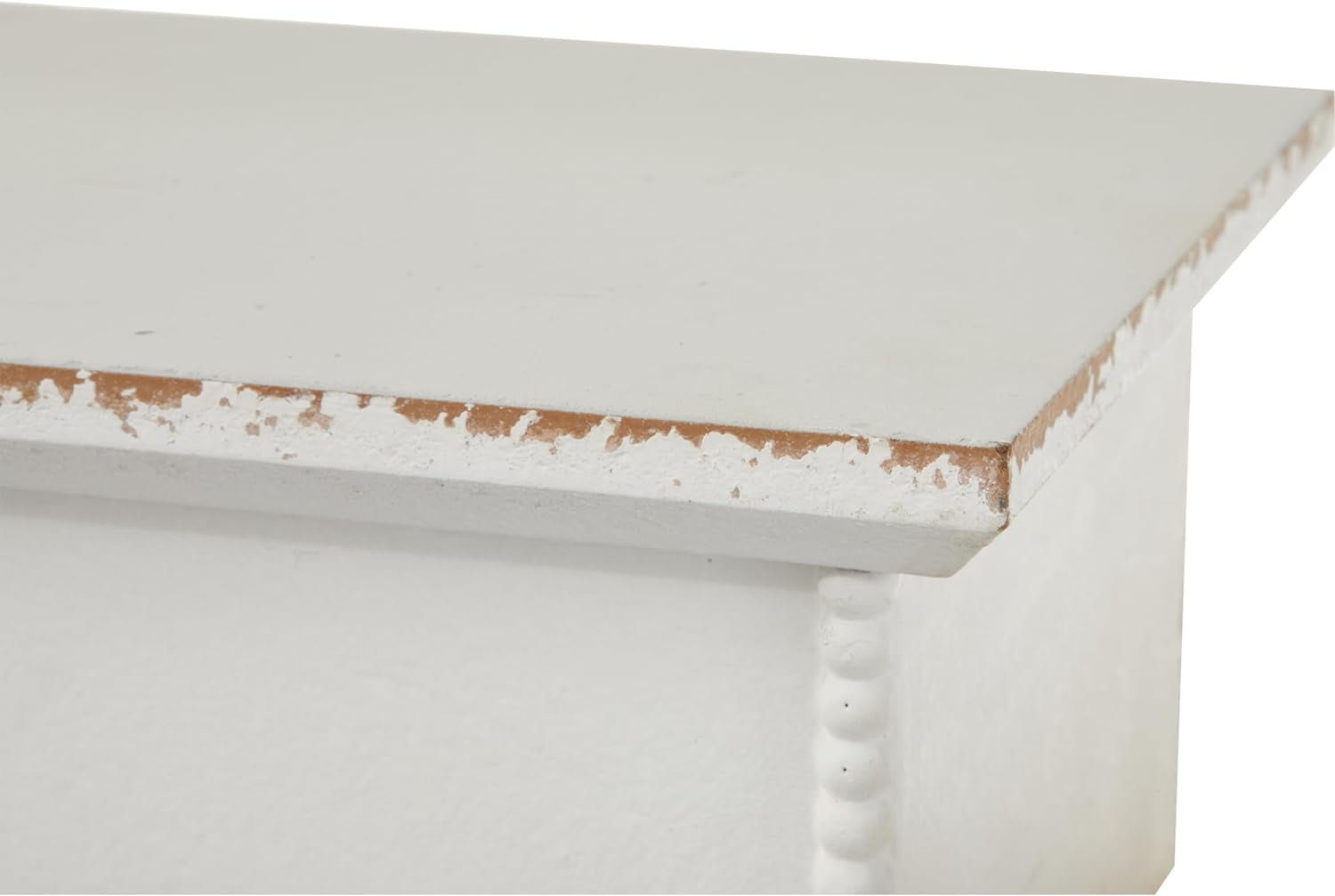 SOFE Rustic Wood Shelves for Wall White - Shelf for Bedroom Bathroom Kitchen Small - Wall Bookshelf Storage Organizer - Plant Collectibles Display Shelving Wall Mounted- Scalloped Shelves
