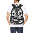 thumbnail image 4 of Fotbe Psychedelic Skull Illusion Art Pattern Student Backpack –School backpack Large Capacity Durable and Ergonomic Backpack with Laptop Compartment and Multiple Pockets, 4 of 6