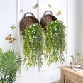 thumbnail image 1 of 3 piezas de plantas artificiales para interiores, plantas colgantes falsas, hiedra artificial, pared de plantas artificiales, decoración de hiedra artificial, plantas colgantes para el hogar, jardín, balcón, boda. LingWen 8390615542104, 1 of 1