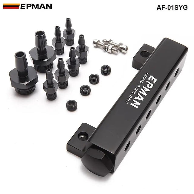 6 Ports 1/8 NPT Aluminum Turbo Wastegate Boost Intake Manifold Vacuum Kit for Nissan Fits: More than One AF-01SYG~2660