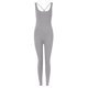 thumbnail image 4 of Gibobby pantalones holgados de oficina Mono de manga larga con cuello redondo y sin mangas para mujer, mono deportivo(Gris， L), 4 of 5