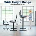 thumbnail image 3 of VIVO Electric 55” x 28” Stand Up Desk, Dark Gray Table Top, White Frame, 3 of 8