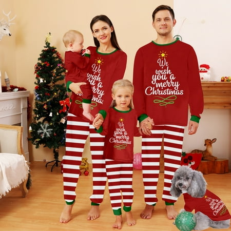 

Kaket Matching Xmas Nightwear Christmas Family Pyjamas Sleepwear Homewear Long Sleeve Pants Loungewear Sets for Mom Dad Kid/Kid-100