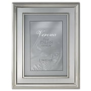 Lawrence Frames 8x10 Silver Plated Metal Picture Frame - Brushed Silver Inner Panel 840080