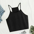 thumbnail image 4 of Fengqque Women Tops Color Sleeveless Pullover Vest Tank Crop Shirts, 4 of 4