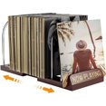 thumbnail image 1 of SHIERLOU Expandable Vinyl Record Storage, 30-70 LPs Adjustable Now Playing Record Holder for Albums, Wood Now Spinning Vinyl Record Stand Display Rack Organizer, Gift Package, Effortless Assembly, 1 of 7