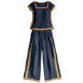 thumbnail image 4 of SONXAHE Women's Contrast Trim Matching Sets Square Neck Resort Vacation Suits, 4 of 4
