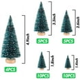 thumbnail image 2 of 40PCS Mini Christmas Trees, 5 Sizes Artificial Sisal Trees Bottle Brush Xmas Trees with Wooden Base for Xmas Winter Home Table Decoration, 2 of 6