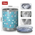 thumbnail image 3 of 12oz Tumblers Blue Cartoon Unicorn Head Star Cloud Vacuum Insulated Stainless Steel Travel Tumbler Cups Mug with Lid and Straw for Beer,Coffee,Beverages with Cleaning Brush for Cold Hot Drinks, 3 of 5