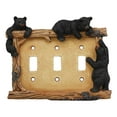 thumbnail image 4 of Ebros SINGLE PACK Black Bear Wall Light Cover Plate Triple Toggle Switches, 4 of 4