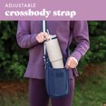 thumbnail image 3 of Fit+Fresh Crossbody Water Bottle Carrier with Insulated Compartment, fits 40oz Tumbler Cup, Navy, 3 of 6