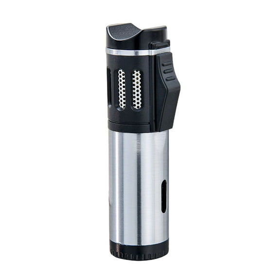 Leodye 1PCS Three-jet Windproof Torch Lighter - Outdoor Camping/Hiking Cigar Lighter -3.33x1.07x0.9Inch
