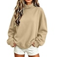 thumbnail image 6 of Nowekniz Women's Loose High-Neck Long-Sleeve Pullover Sweatshirt With Thumbholes, 6 of 9