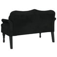 thumbnail image 3 of vidaXL Bench with Cushions Black 120.5x65x75 cm Velvet, 3 of 5