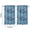 thumbnail image 4 of Paisley Design Kitchen Curtains - Vintage Tier Cafe Curtains for Bathroom Living RV Rod Pocket Window Drapes 36 Inch 2 Panels Set 28"x36" Window Treatment Tiers, 4 of 4