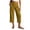 Yellow, variant on Costeam Womens Gingham Plaid Drawstring High Waist Cropped Wide Leg Capri Pants Dual Side Hand Pockets Lightweight Woven Loose Flow Casual Everyday Trousers
