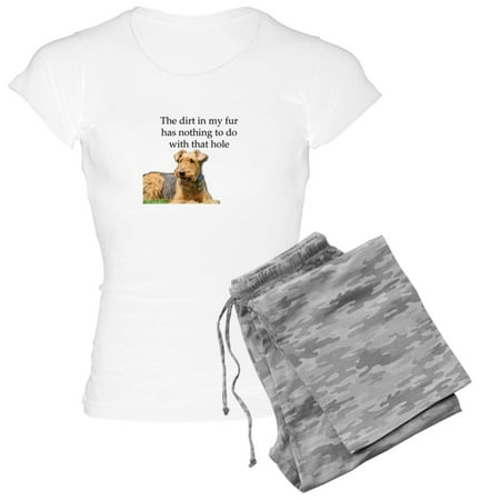 

CafePress - Airedale Sees No Connection - Women s Light Pajamas