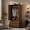 Walnut, variant on UGTOO Black Wardrobe Armoire with 2 Doors & 2 Drawers, Freestanding Closet Organizer with Hanging Rod, P2 Wood Bedroom Storage Cabinet with Anti-Tipping Device