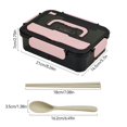 thumbnail image 2 of Lunch Box With 3 Compartments For Children Snack & Lunch - Single-Layer Sealed Food Box With Cutlery For School Work Picnic Travel, 2 of 10