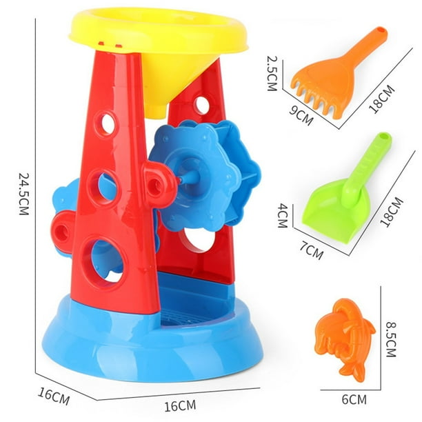 Fesfesfes Ensemble de Jouets de Sable en Liquidation, Jouet de Sable avec Moules pour Tout-Petits Jeu Extérieur, Seaux Pliables Sacs en Maille Pelles