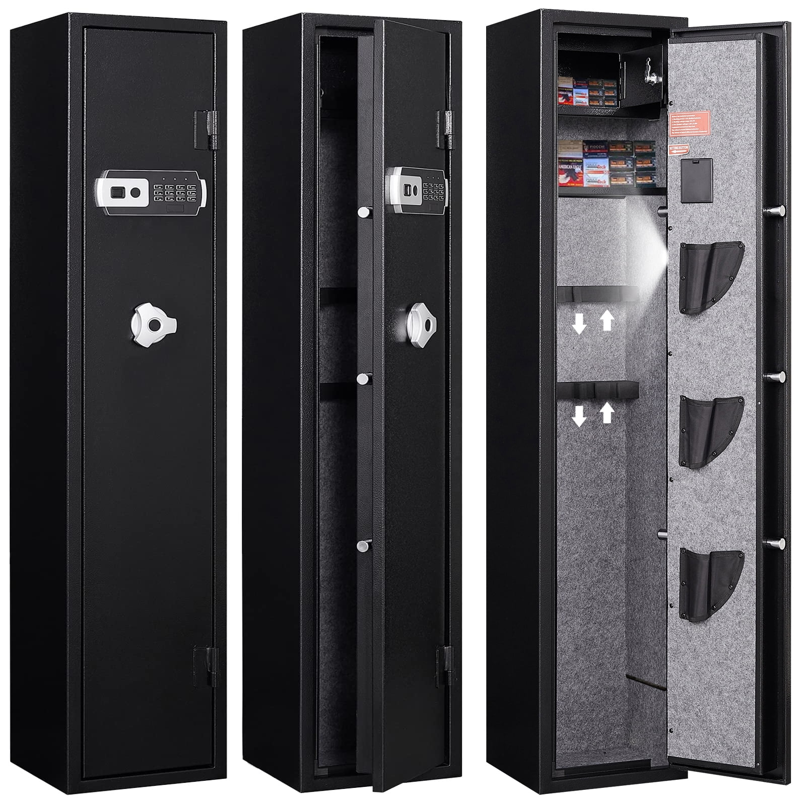 Gun Safe 5 Gun Safes for Home Rifles and Pistols,Quick