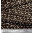 thumbnail image 3 of Soimoi Brown Cotton Duck Fabric Triangle Geometric Printed Craft Fabric by the Yard 42 Inch Wide, 3 of 3