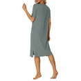 thumbnail image 3 of INSPIRE CHIC Women's Casual Short Sleeve T-shirt Dress Nightshirt Nightgown Basic Sleepwear Midi Shirtdress M Grey, 3 of 6