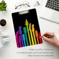 thumbnail image 5 of FMSHPON Rainbow Guitar Music Black Clipboard Hardboard Wood Nursing Clip Board and Pull for Standard A4 Letter 13x9 inches, 5 of 8