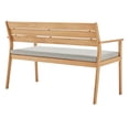 thumbnail image 5 of Modway Viewscape Outdoor Patio Ash Wood Loveseat in Natural Taupe, 5 of 9