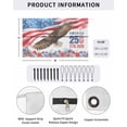 thumbnail image 2 of 4th of July RV Awning Sun Shade Screen 9'X15.3' American Flag Bald Eagle Mesh Sunscreen Poppy 250th Anniversary Awning Shade Screen with Zipper UV Blocker Completed Kits for RV Motorhome Camper, 2 of 7