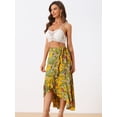 thumbnail image 2 of Fala medpiercon volantes y estampado floral bohemio pamujer Amarillo XS, 2 of 5