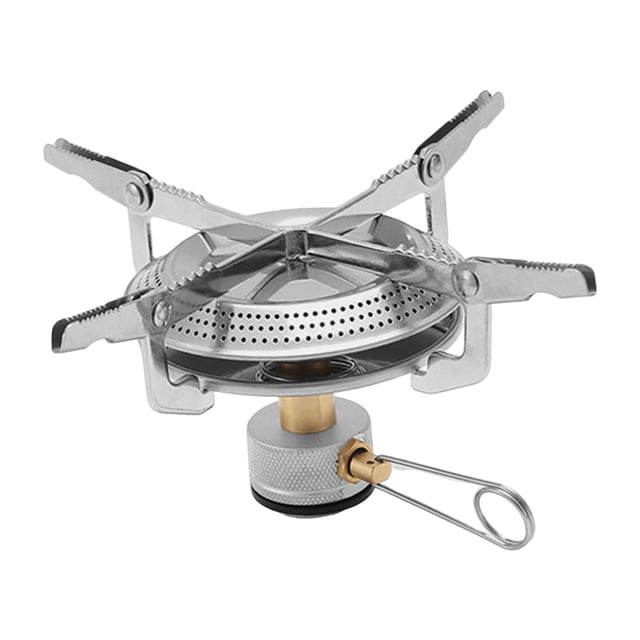 Estufa de camping plegable, mini quemador de gas para exteriores, estufa de campamento de válvula ajustable, equipo de cocina para pesca, cocina, shamjiam Quemador de estufa