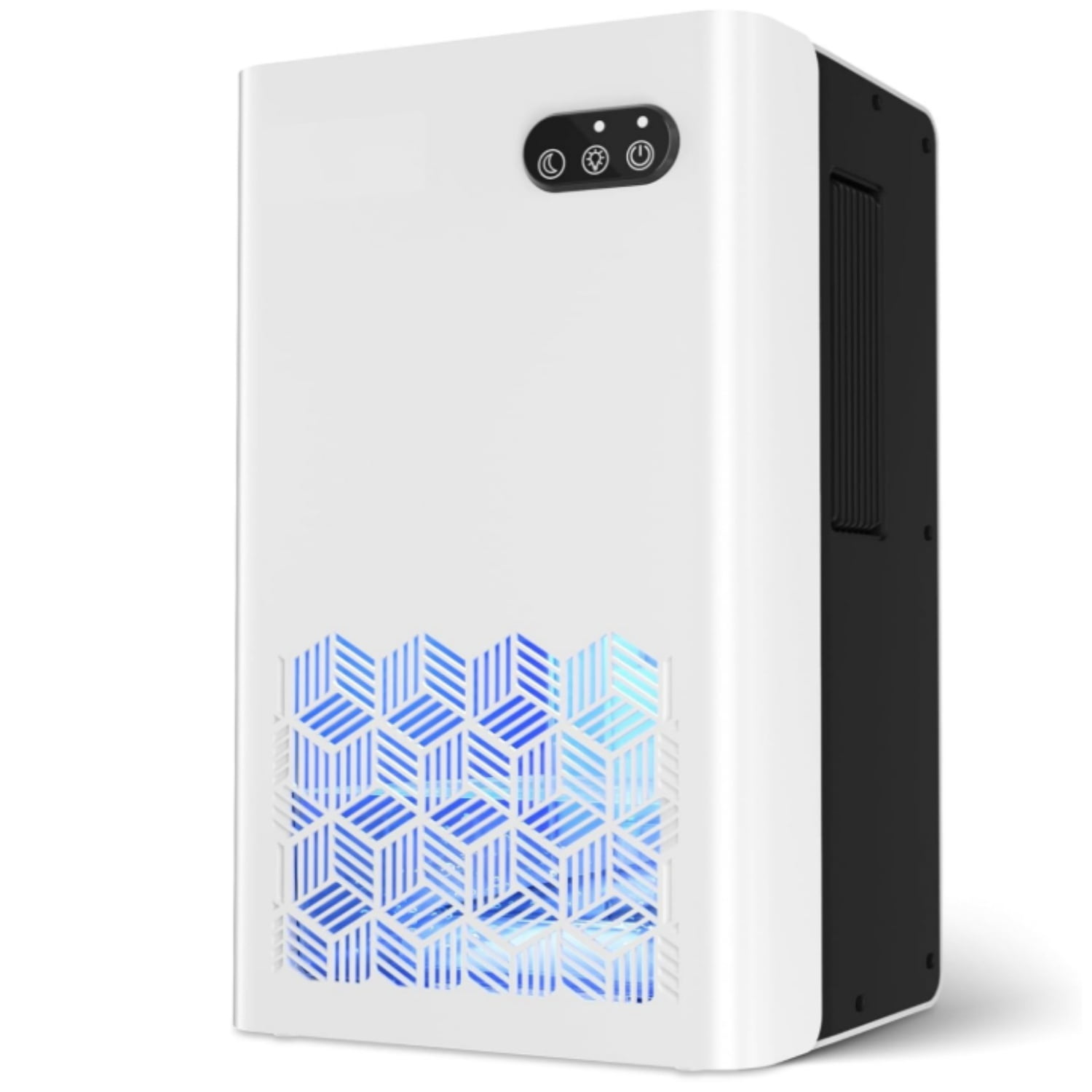 Dehumidifier for Home, 1000 sq.ft Dehumidifiers for Basement Bedroom Bathroom with 95 OZ Water Tank, Auto Shut Off 7 Colors LED Light, White Black