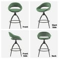 thumbnail image 5 of Ktaxon Set of 2 Swivel Barstools with footrest, 26" Counter Height Padded Bar Stools 2 PCS, Green, 5 of 13