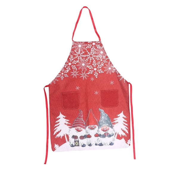 TIMIFIS Hemp Apron Christmas Home Decoration Supplies Faceless Old Man Apron Kitchen Gadgets