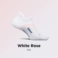thumbnail image 2 of Feetures Elite Light Cushion No Show Tab Ankle Socks - Sport Sock with Targeted Compression - White Rose , Small (1 Pair), 2 of 7