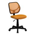 thumbnail image 1 of Chaise de travail pivotante en maille orange à dossier mi-hauteur, 1 of 7