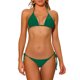 thumbnail image 1 of INSPIRAR CHIC Conjuntos de Bikini de Mujer con Tiras Lateral 2 Piezas de Cintura Baja Parte Inferior Triangular Traje de Baño Verde Oscuro Medio, 1 of 4