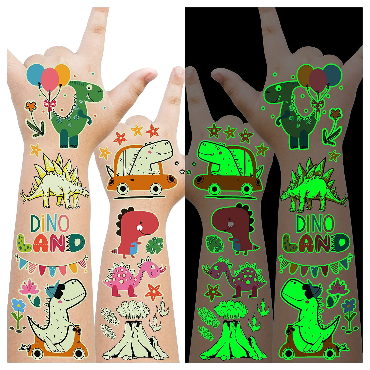 Cerlaza Luminous Dinosaur Party Decorations Favors, 125 Styles Fake